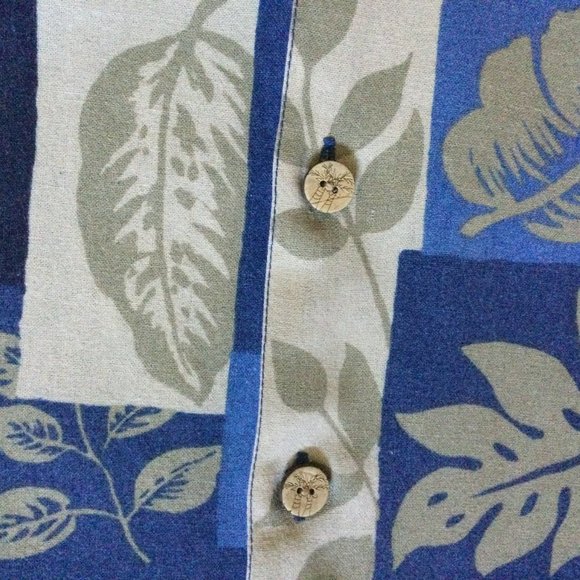 Paradise Blue Silk Cotton Blend XXL Tropical Shirt Party Vacation Cruise - Picture 4 of 8